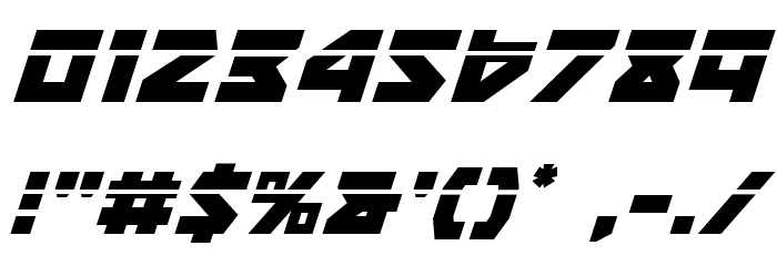 Nyet Laser Italic Font OTHER CHARS
