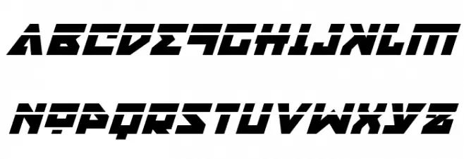 Nyet Laser Italic Шрифта ВЕРХНИЙ