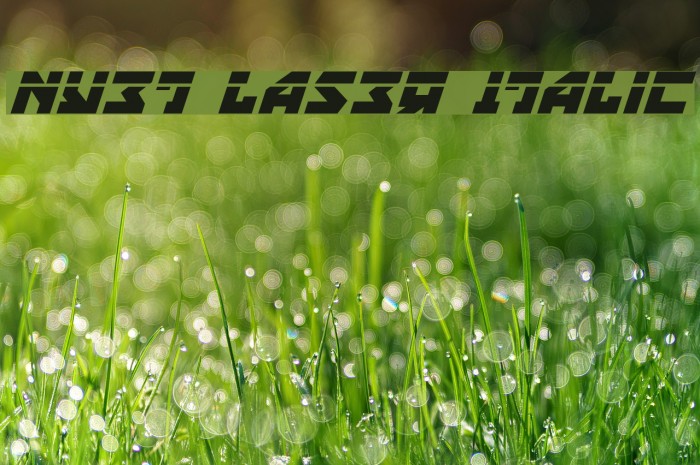Nyet Laser Italic Font examples