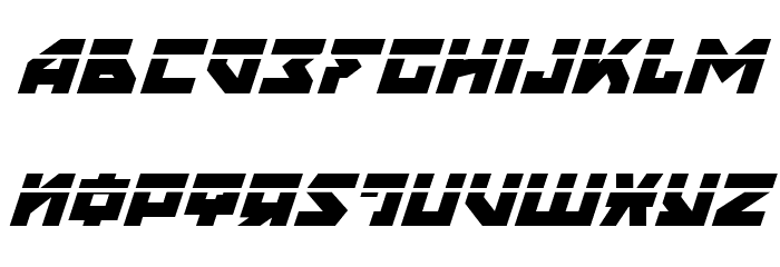 Nyet Laser Italic Font LOWERCASE