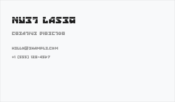 Nyet Laser Business Card