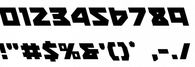 Nyet Leftalic Font OTHER CHARS