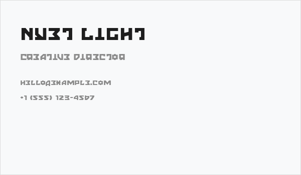 Nyet Light Business Card