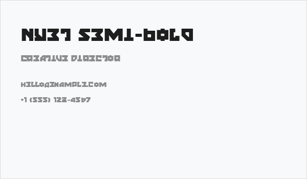 Nyet Semi-Bold Business Card