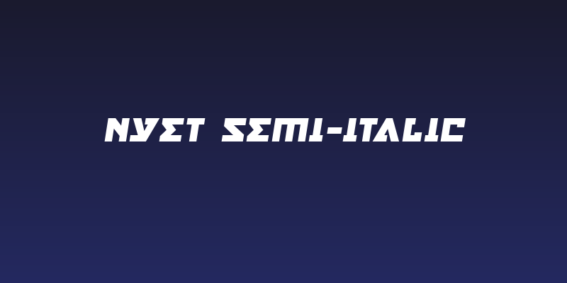Nyet Semi-Italic Social Header