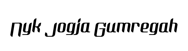 Nyk Jogja Gumregah  Frei Schriftart Herunterladen