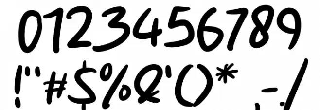 Nylon Brush Font OTHER CHARS