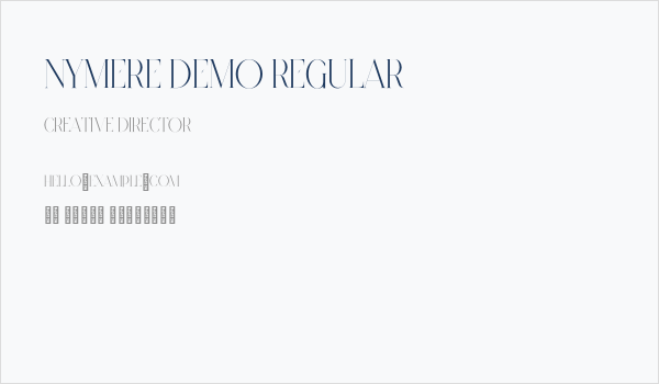 Nymere Demo Regular Business Card