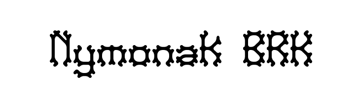 Nymonak BRK Font