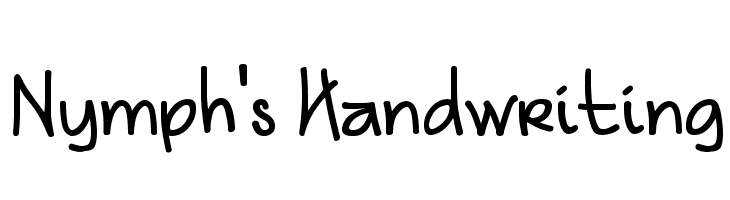 Nymph's Handwriting Font