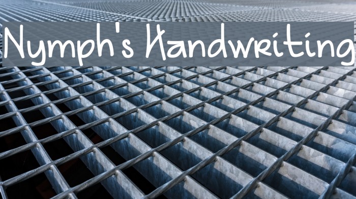 Nymph's Handwriting Font examples
