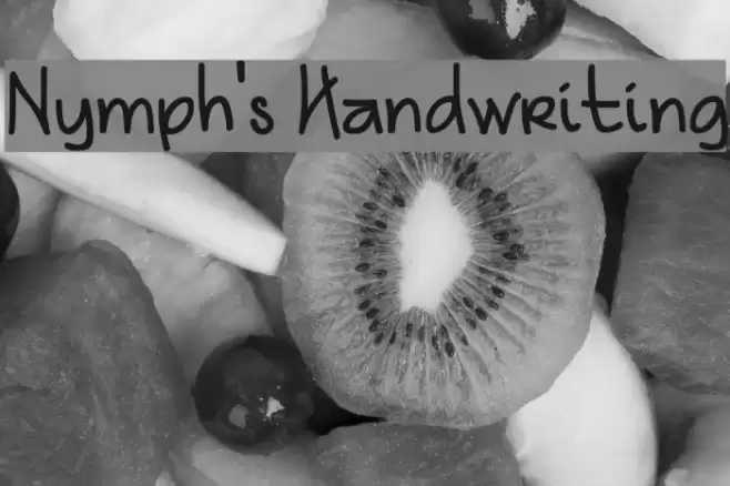 Nymph's Handwriting Schriftart examples