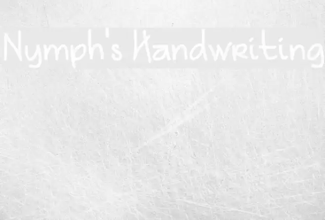 Nymph's Handwriting Schriftart examples