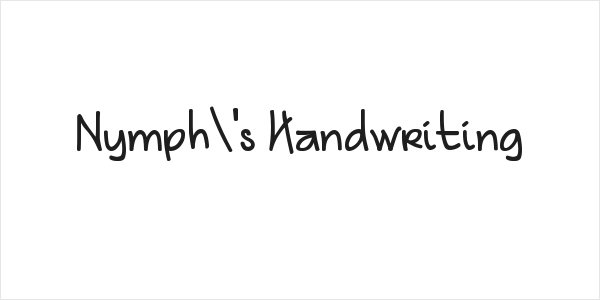 Nymph's Handwriting Logo