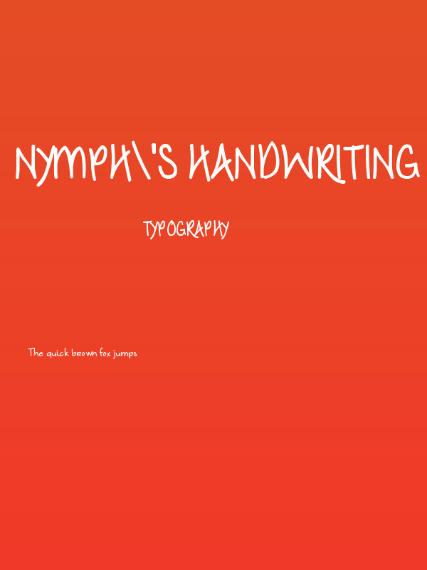 Nymph's Handwriting Poster