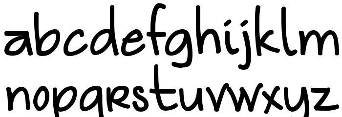 Nymph's Handwriting Font LOWERCASE