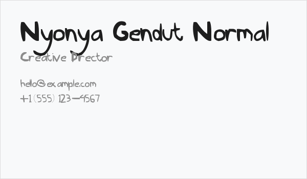 Nyonya Gendut Normal Business Card
