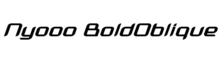 Nyooo BoldOblique  لخطوط تنزيل