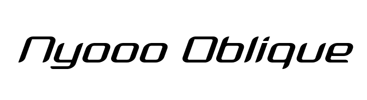 Nyooo Oblique  フリーフォントのダウンロード