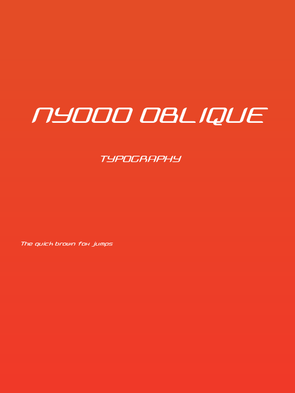 Nyooo Oblique Poster