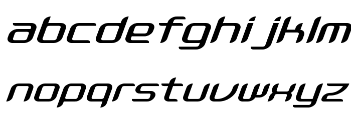 Nyooo Oblique Font LOWERCASE
