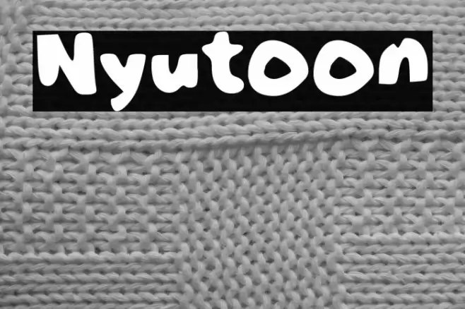 Nyutoon फ़ॉन्ट examples