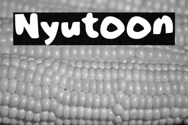 Nyutoon फ़ॉन्ट examples