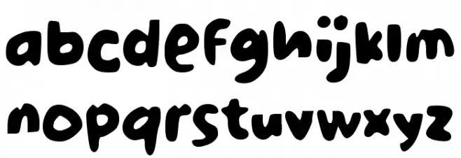 Nyutoon फ़ॉन्ट लोअरकेस