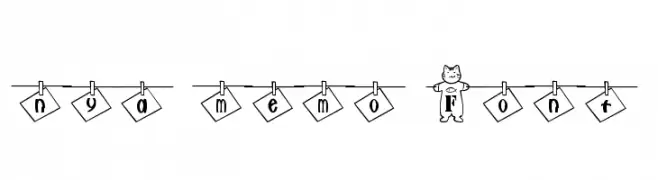 nya-memo Font  フリーフォントのダウンロード