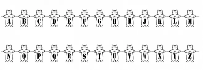 nya-memo Font Caratteri MAIUSCOLE