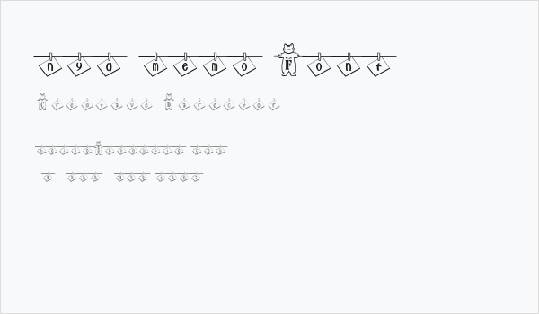 nya-memo Font Business Card