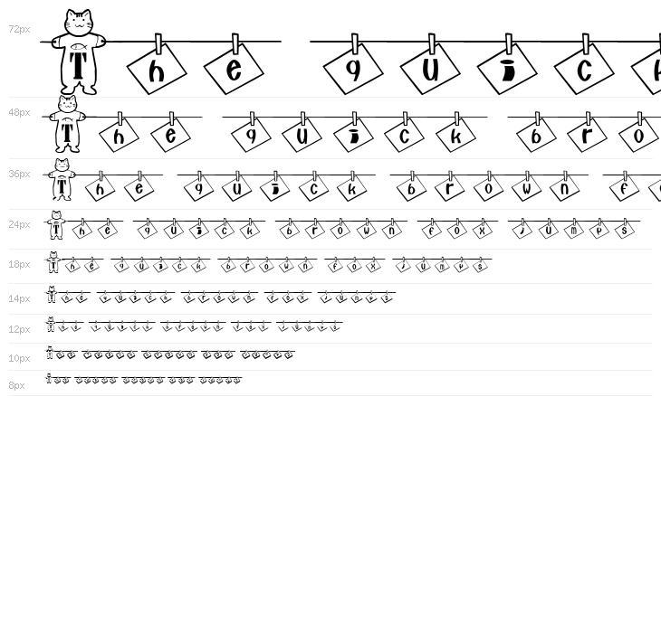 nya-memo Font Waterfall