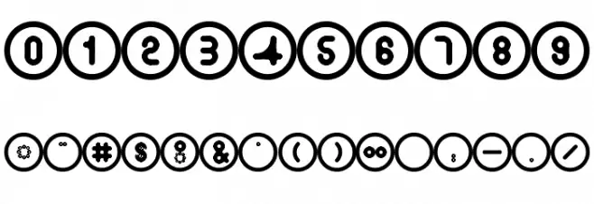 O · CIRCLED ROUNDED CYRILLIC Font OTHER CHARS
