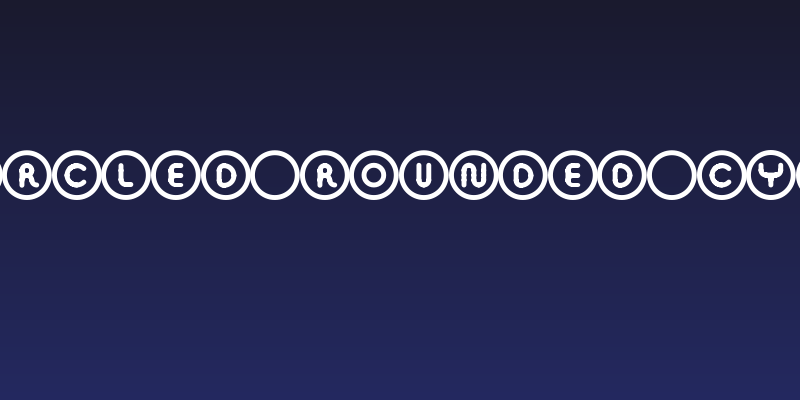 O · CIRCLED ROUNDED CYRILLIC Social Header
