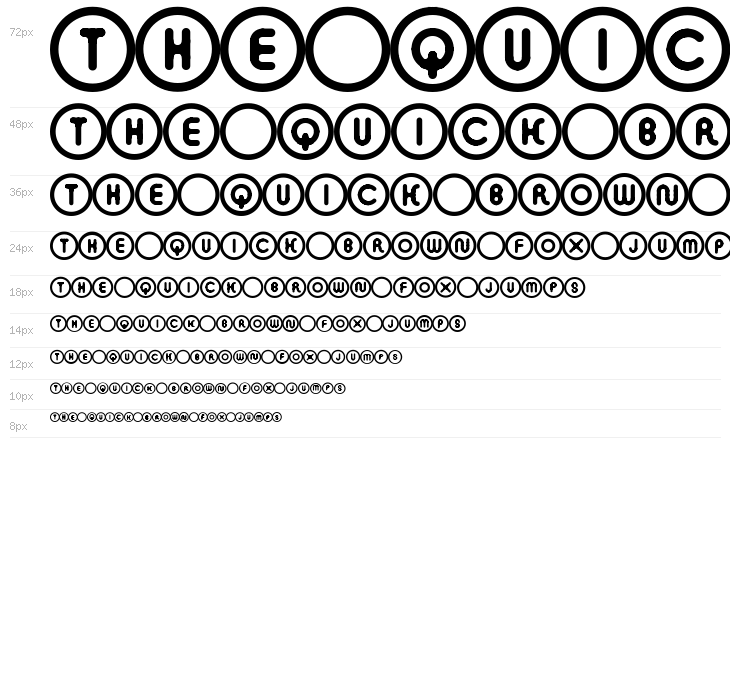 O · CIRCLED ROUNDED CYRILLIC Waterfall