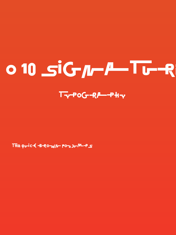 O 10 Signature Poster