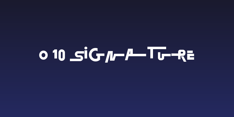 O 10 Signature Social Header