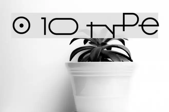 O 10 Type फ़ॉन्ट examples