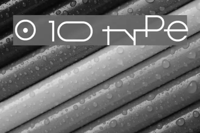 O 10 Type फ़ॉन्ट examples
