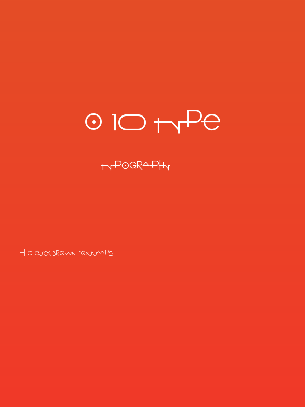 O 10 Type Poster