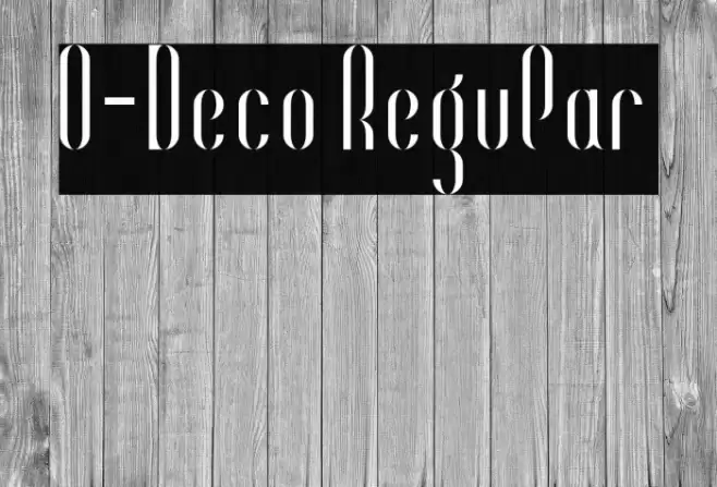 O-Deco Regular Font examples
