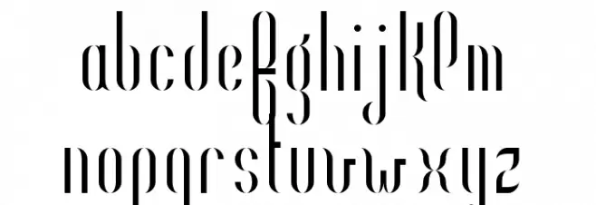 O-Deco Regular Font Litere mici