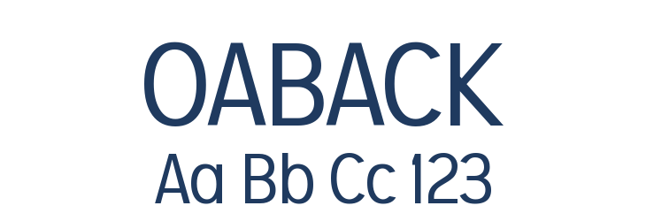 OABACK Font Preview