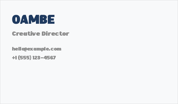 OAMBE Business Card