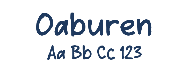 Oaburen Font Preview