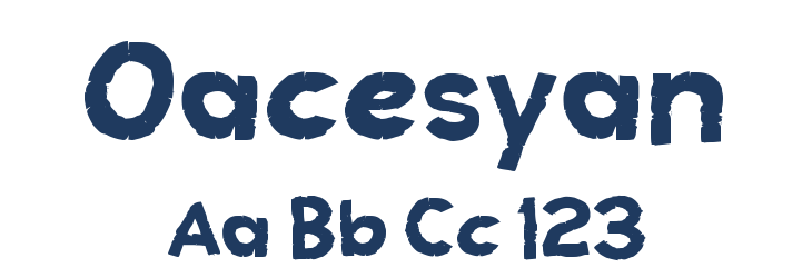 Oacesyan Font Preview