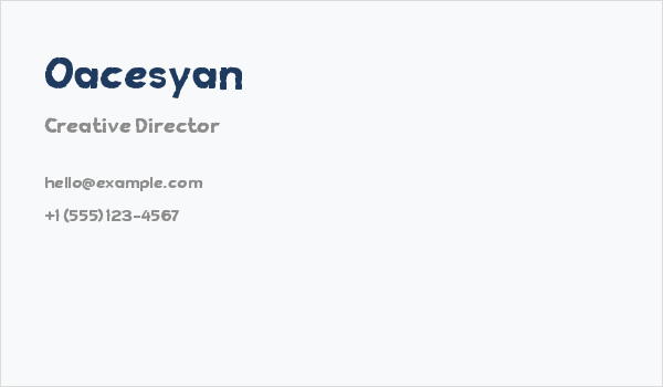 Oacesyan Business Card