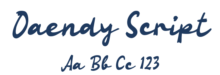 Oaendy Script Font Preview