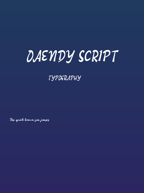 Oaendy Script Poster