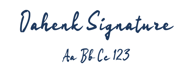 Oahenk Signature Font Preview